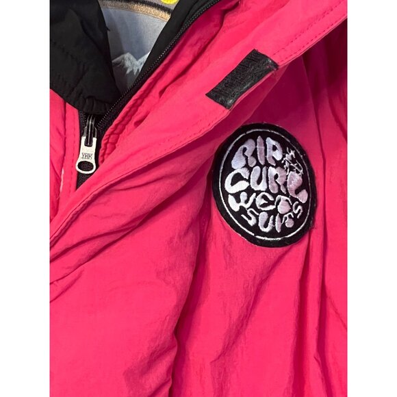 VTG Rip Curl Adventure Sportswear Jacket XL - Black & Pink Reversible Zip Pocket - Picture 15 of 16